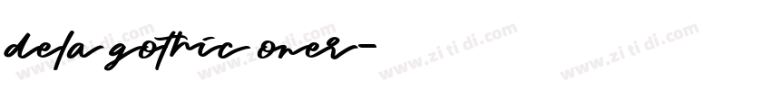 dela gothic oner字体转换